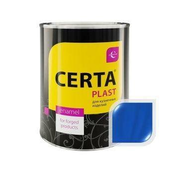 Эмаль по металлу ЦЕРТА-ПЛАСТ синяя полуглянец 0,8 кг