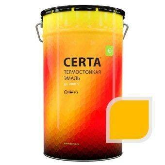 Термостойкая эмаль ЦЕРТА желтая до 400 °C 25 кг